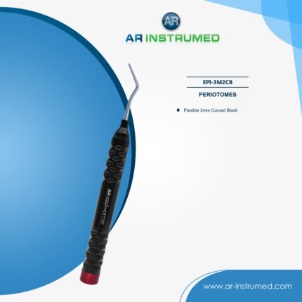 AR INSTRUMED dental flexible periotome 2mm thin curved tip stainless steel UK dental instrument periodontal ligament separation tool