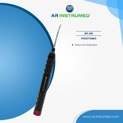 AR INSTRUMED dental flexible periotome 3mm straight black tip stainless steel UK dental instrument periodontal ligament separation tool